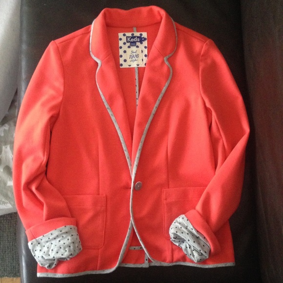 Keds Jackets & Blazers - Keds pink & grey blazer with polka dot lining